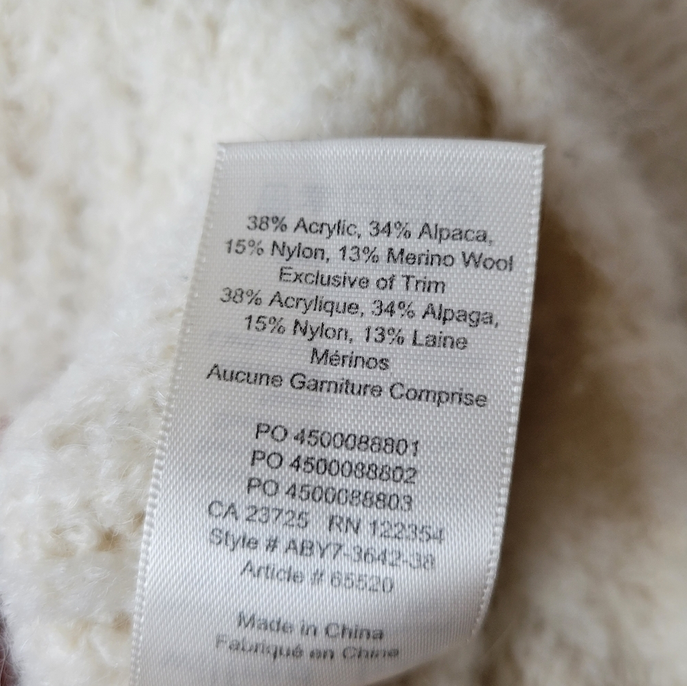 Aritzia Cream Half-Zip Textured Sweater - Picture 8 of 12